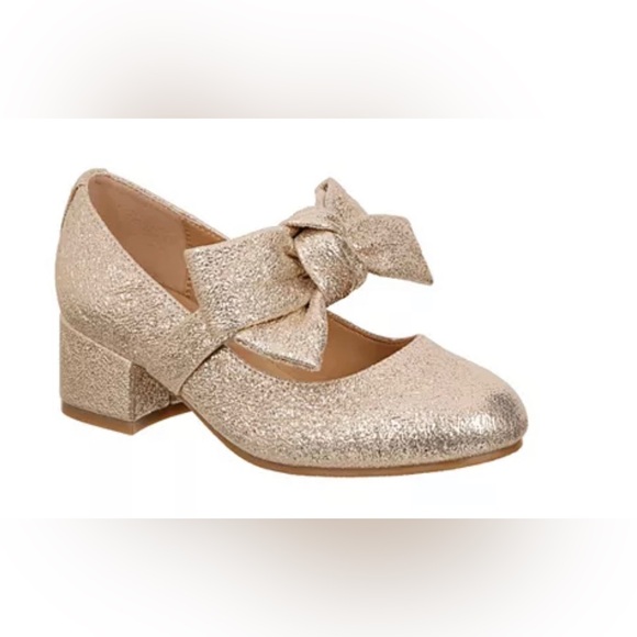 INC Gold bow heels - Picture 1 of 5